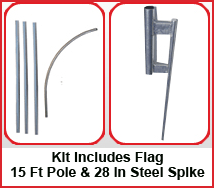 Shrimp Feather Flag Kit