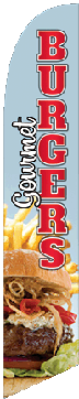 Gourmet Burgers Feather Flag