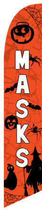 Halloween Masks Feather Flag Kit