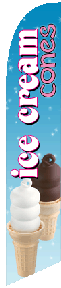 Ice Cream Cones Feather Flag Kit