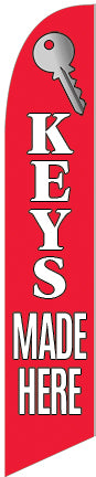 Keys Made Here Feather Flags Kit-Red