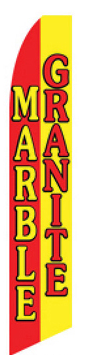 Marble and Granite Feather Flags Kit-Red-Yellow