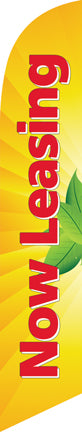 Now Leasing Feather Flag-Yellow