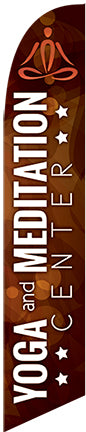 Yoga & Meditation Center Feather Flag