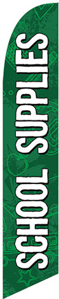 School Supplies Feather Flag