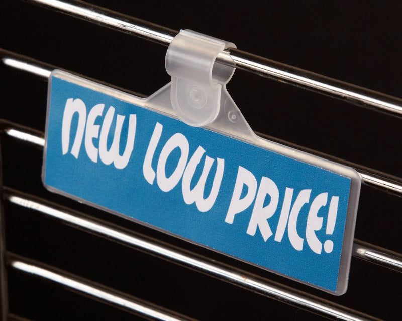 Price Tag Labels Holders for Wire Fixtures-White- 1.25" H x 3"L- 250 per pack