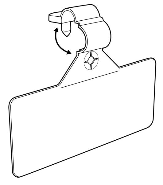 Price Tag Labels Holders for Wire Fixtures-White- 1.25" H x 3"L- 250 per pack