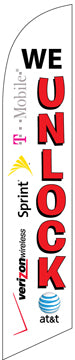 We Unlock Cell Phones Feather Flag Kit