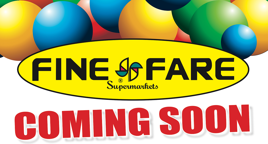 Fine Fare Supermarket Coming Soon Vinyl Banner