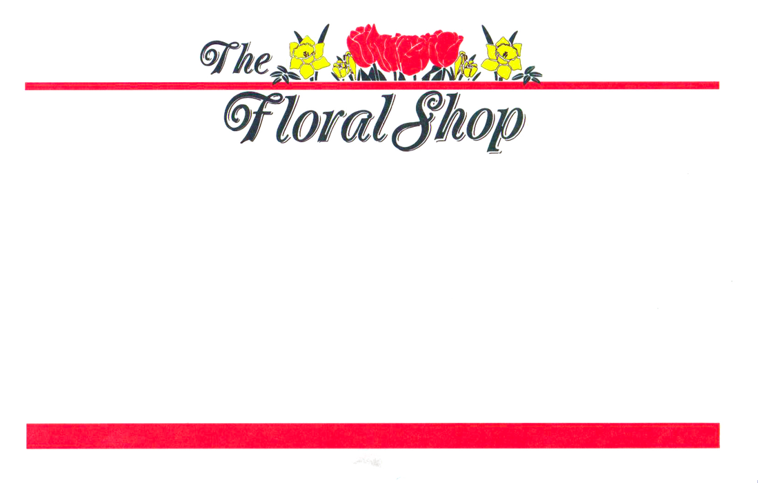 Floral Shop Shelf Signs-11"W x 7"H -100 pieces - screengemsinc