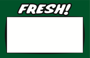 Fresh Produce Shelf Signs 11"W x 7"H -100 price cards - screengemsinc