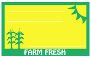 Farm Fresh Shelf Signs 11"W x 7"H -100 price cards - screengemsinc