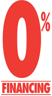 zero % financing signs