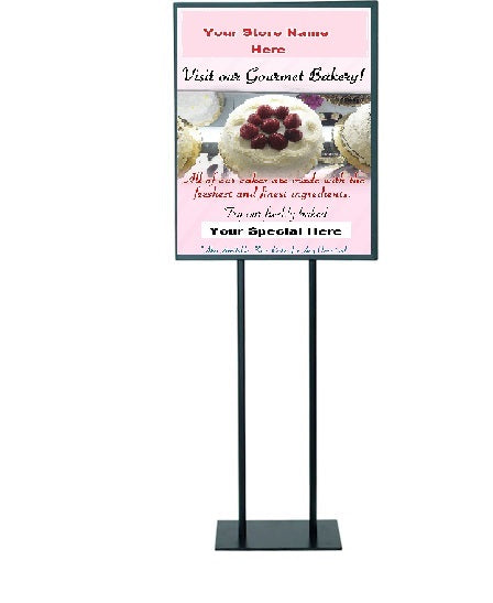 Bakery Floor Stand Stanchion Signs-22" W x 28" H