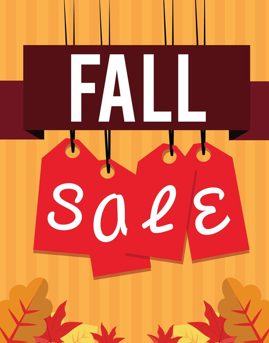 Fall Sale Standard Poster-Floor Stand Stanchion Sign 
