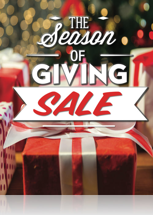 The Season Of Giving Sale Poster-Stanchion Sign-22" x 28"