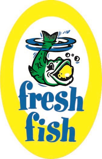 Fish Floor Stand Stanchion Sign