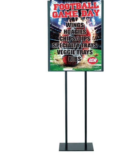 IGA Party Platters-Football Themed Floor Stand Stanchion Sign