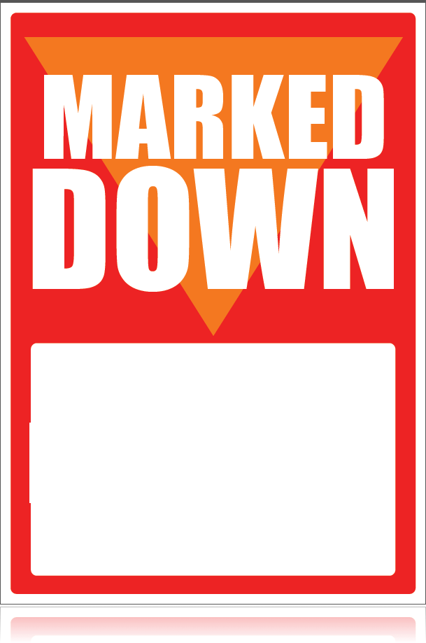 Marked Down Floor Stand Stanchion Sign