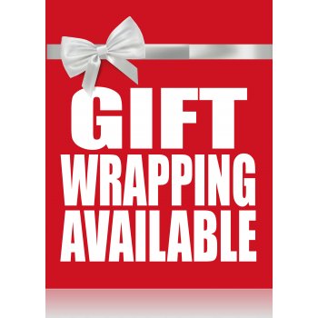 Gift Wrapping Available Standard Poster Floor Stand Sign — screengemsinc