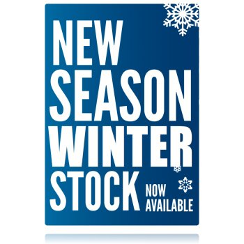 New Season Winter Stock Standard Poster -Floor Stand Sign for Retail