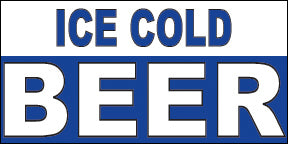 Ice Cold Beer Floor Stand Stanchion Sign