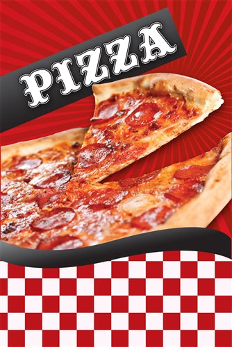 Pizza Floorstand-Stanchion Sign