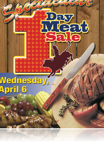 Meat Sale Floor Stand Sign-Semi Custom