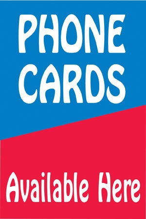 Phone Cards Floor Stand-Stanchion Sign