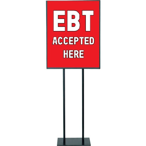 EBT Card Floor Stand-Stanchion Sign