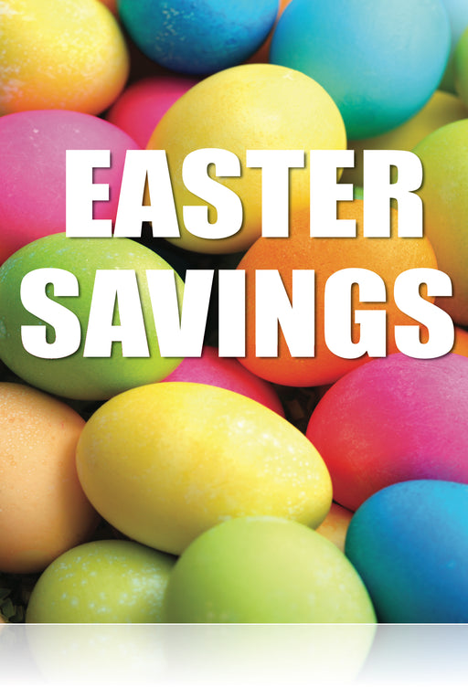 Easter Savings retail sale event sign