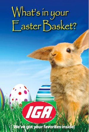 IGA Easter Savings Floor Stand-Stanchion Sign