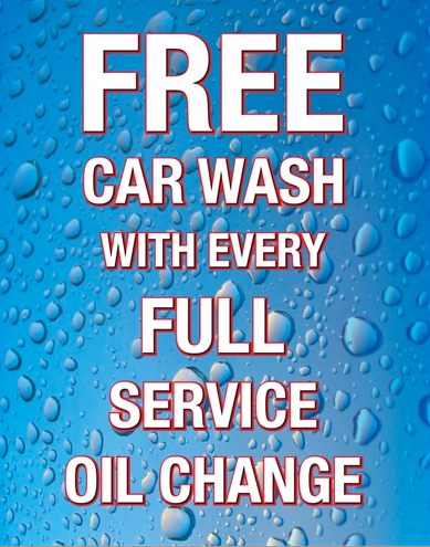 Free Car Wash Floor Stand Sign- Standard Poster