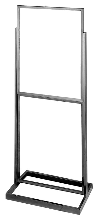 Floor Stand Stanchion Sign Holder-Double Tier 