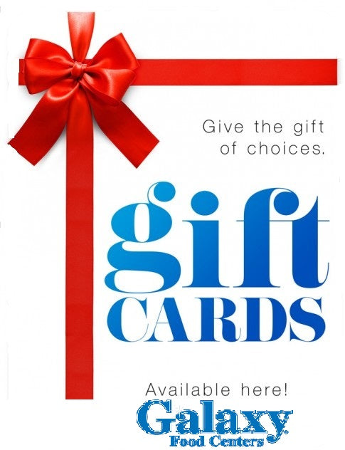 Galaxy Food Center-Gift Cards Available Floor Stand Sign -22"W x 28"H