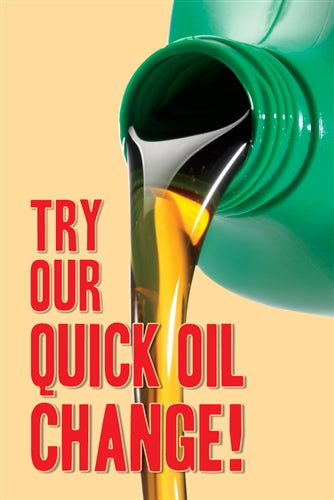 Oil Change Floor Stand Sign-Standard Poster