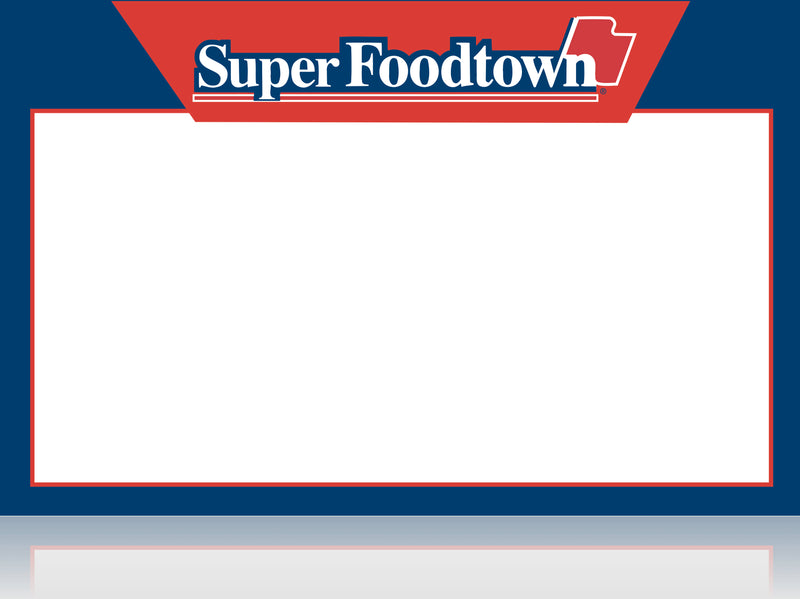 Super Foodtown Shelf Signs, 11" x 7", Coated Card Stock, 100-Pack