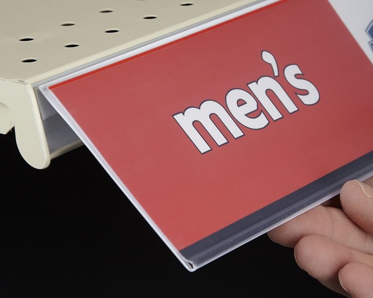 Gondola Snap In Flip Up Sign Holders Info Strips-3.5" H- 40 pieces