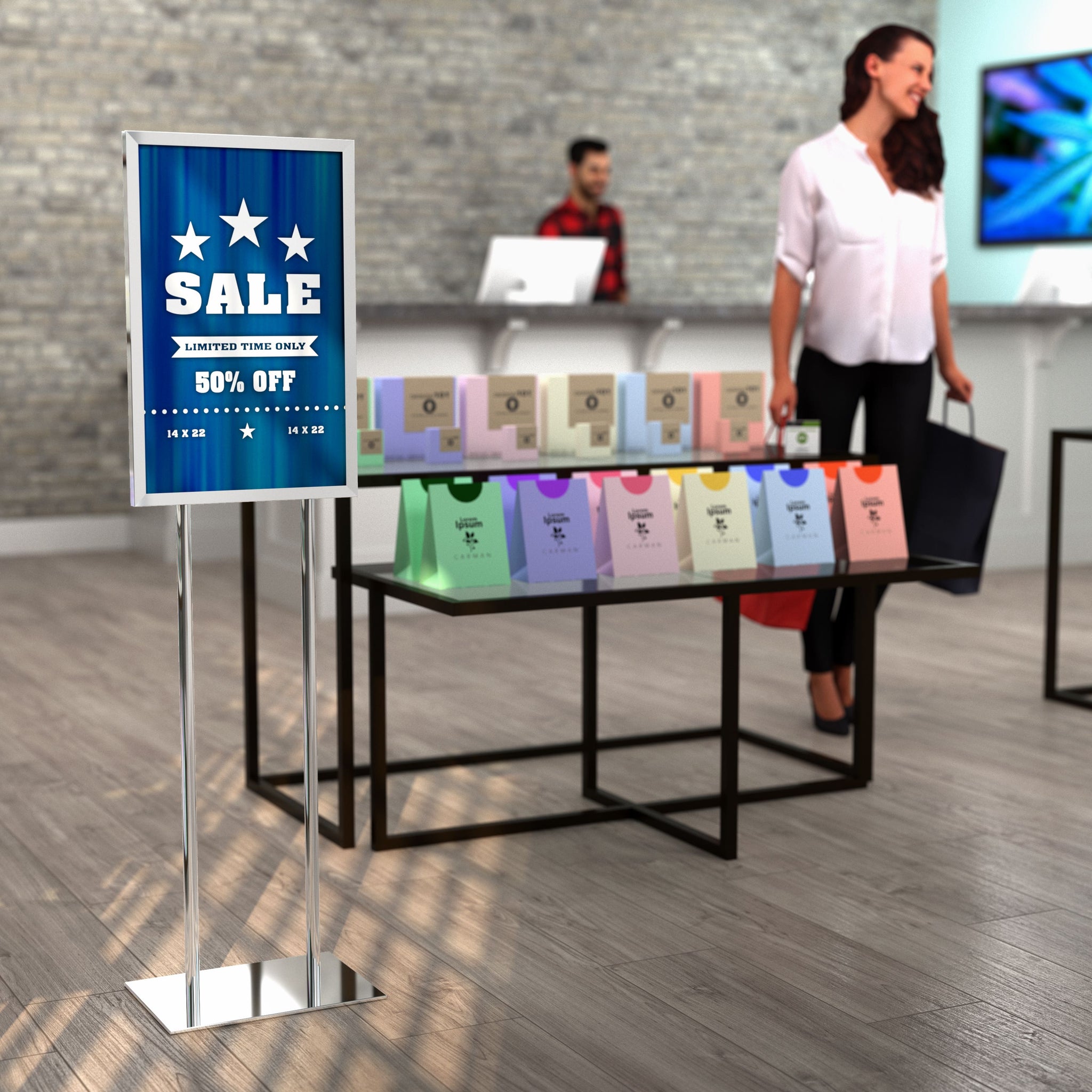 Floor Stand Stanchion Sign Holders & Stanchion Signs Sign Holders ...