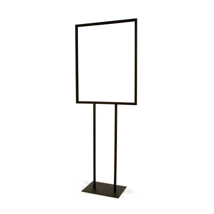 Floor Stand-Stanchion Stand Sign Holders-Black- 60" Tall