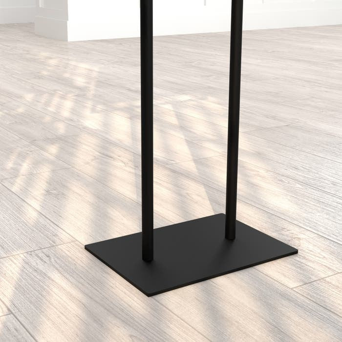 Free-Standing Metal Poster Frame for 22 x 28 Posters, Black  Top Loading Sign Stand with Two-Legged Post