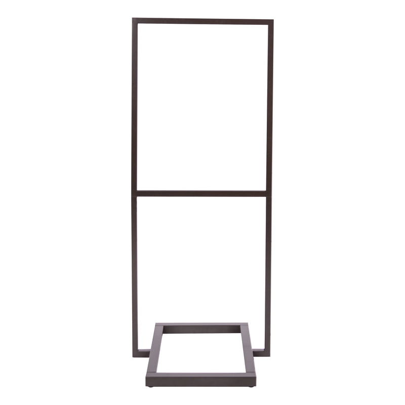 Floor Stand Stanchion Stand Sign Holder- Rectangular Tubing Base-Bronze 59.5" Tall