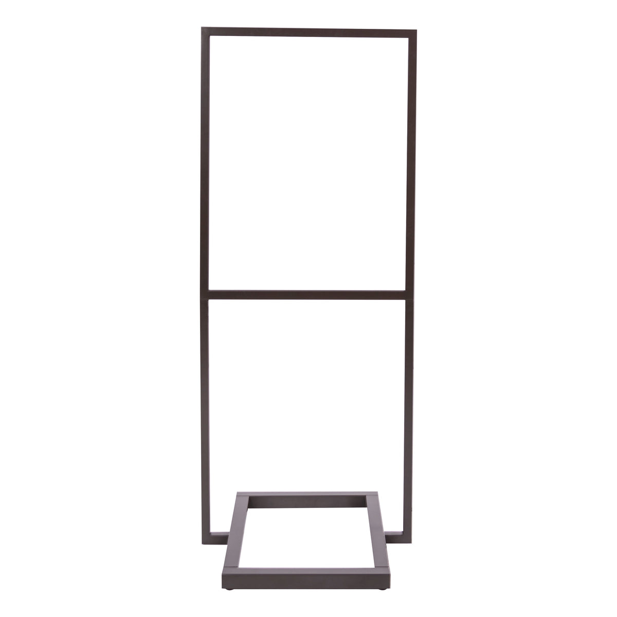 Floor Stand Stanchion Stand Sign Holder- Rectangular Tubing Base-Bronz ...