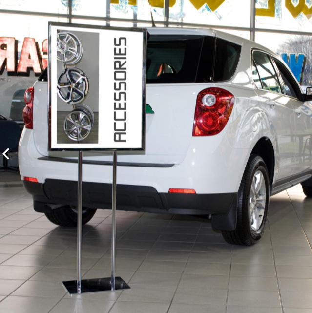 Floor Stand Stanchion Sign Holder-60"Tall - screengemsinc