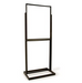 Floor Stand Stanchion Sign Holder-Double Tier-Black