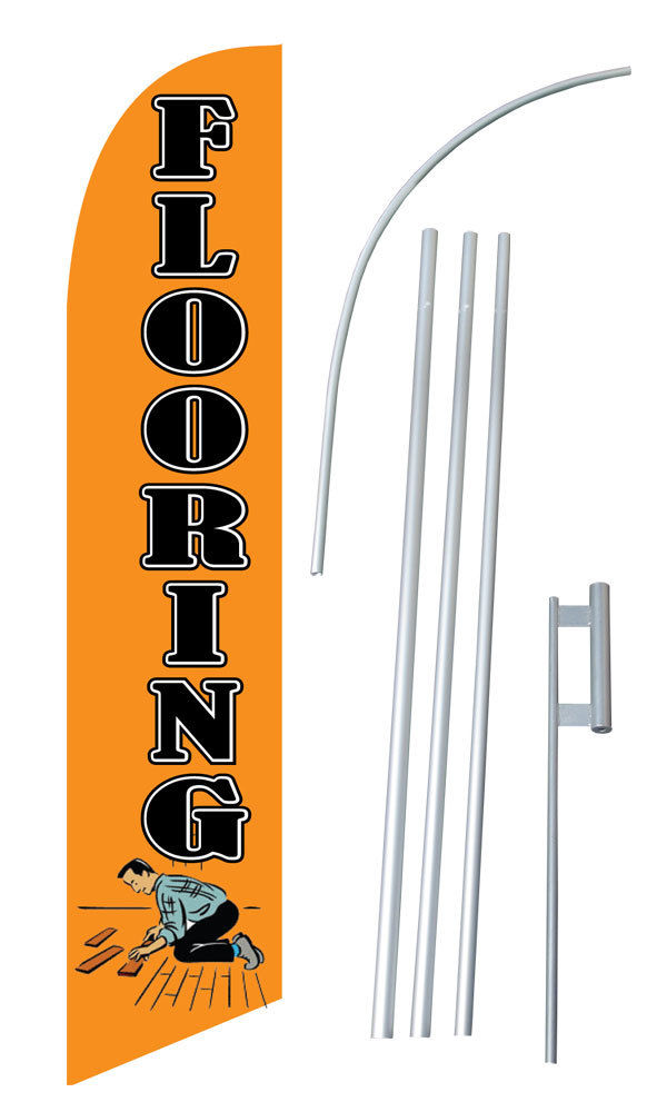 Flooring Feather Flags Kit-Orange