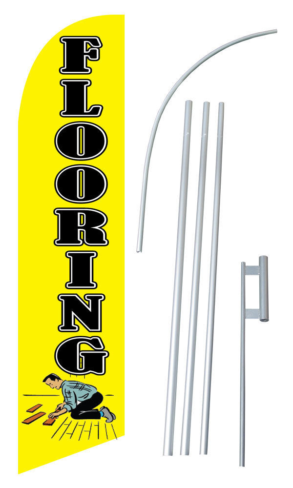 Flooring Feather Flags Kit-Yellow