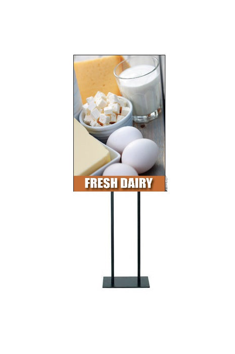 Fresh Dairy Stanchion-Floor Stand Sign-22" W x 28" L