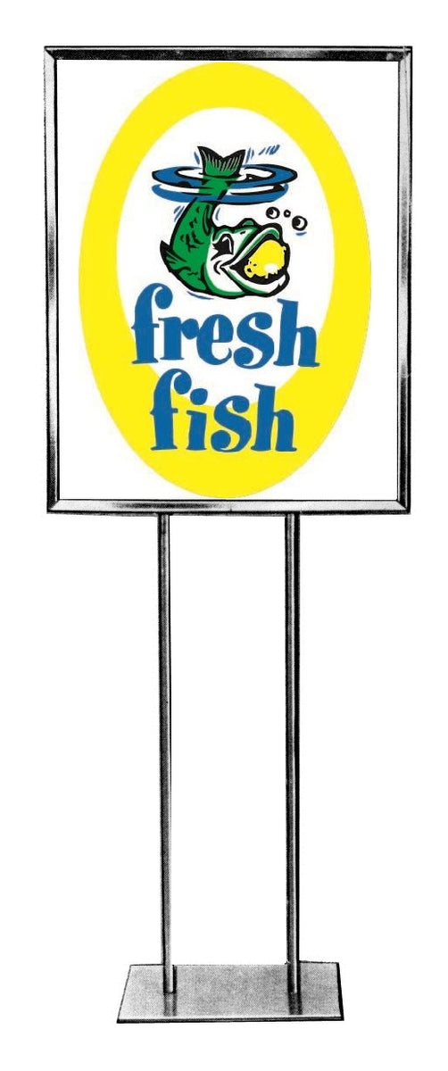 Fish Floor Stand Stanchion Sign — screengemsinc
