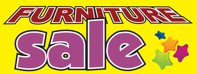 Furniture Sale Banner Stars